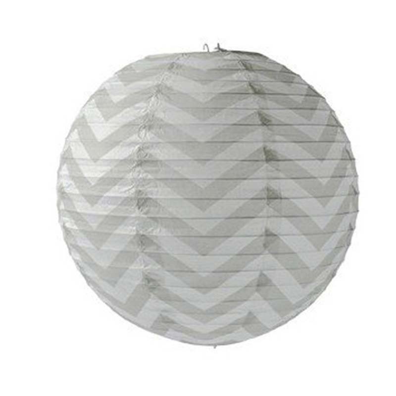 Lampion à chevrons gris