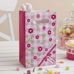 Sac cadeaux rose bonbon (x5)