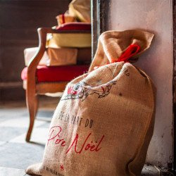 Sac cadeaux Père Noël Toile de Jute