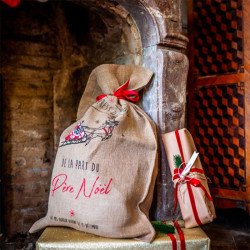 Sac cadeaux Père Noël Toile de Jute