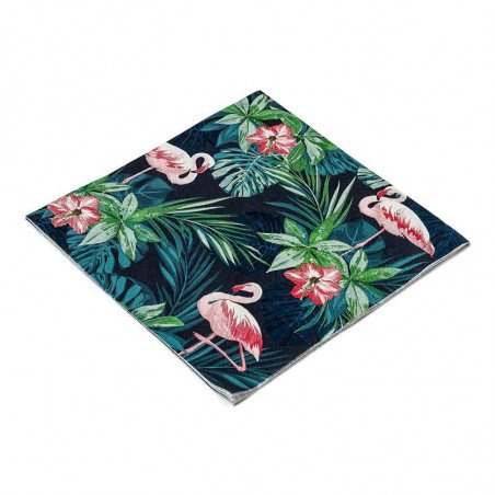 Serviettes tropicales flamingo (x16)