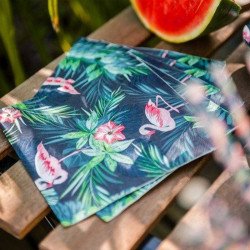 Serviettes tropicales flamingo (x16)