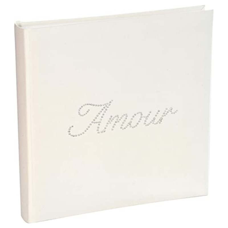 Livre d'or strass "Amour" blanc