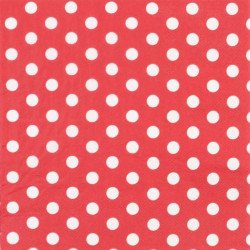 Serviette à pois rouge (x20)