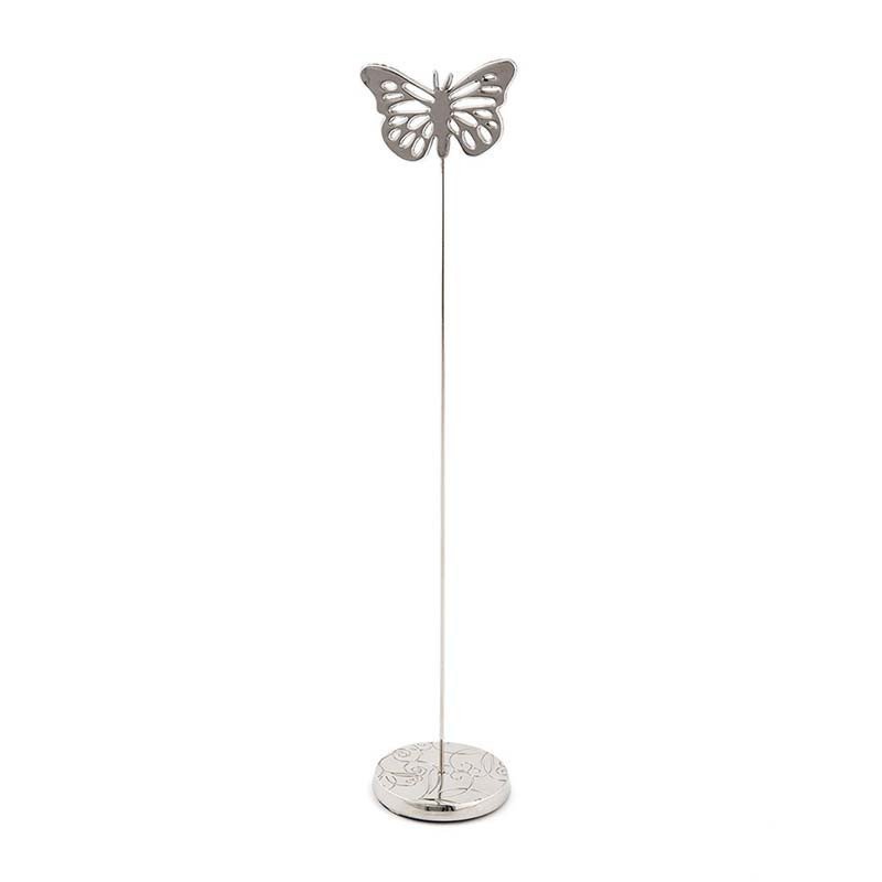 Porte nom de table papillon argent