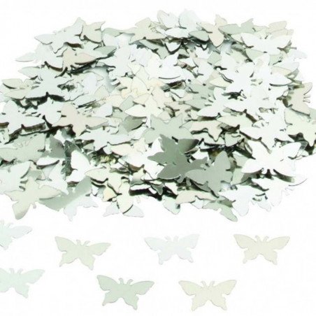 Confettis Papillon argent