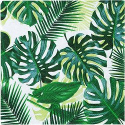 Serviettes "Feuilles Tropicales" (x20)