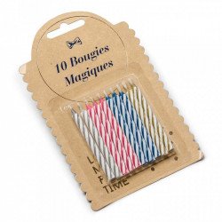 10 bougies magiques 4 couleurs