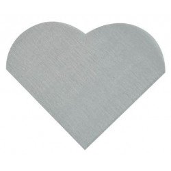 Serviettes forme cœur gris 12 cm (x20)