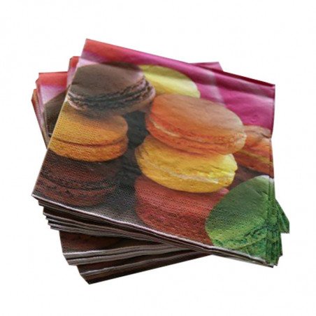 Serviette en papier macarons (x20)