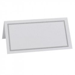 Marque place vierge avec liseret Blanc (x50)