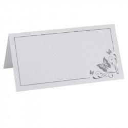 Marque place papillon blanc (x50)