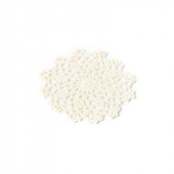 Napperon crochet ivoire diamètre 10 cm