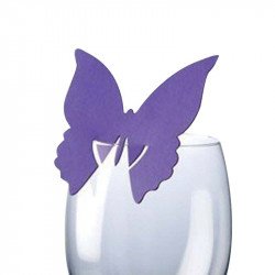 Marque place papillon violet (x10)