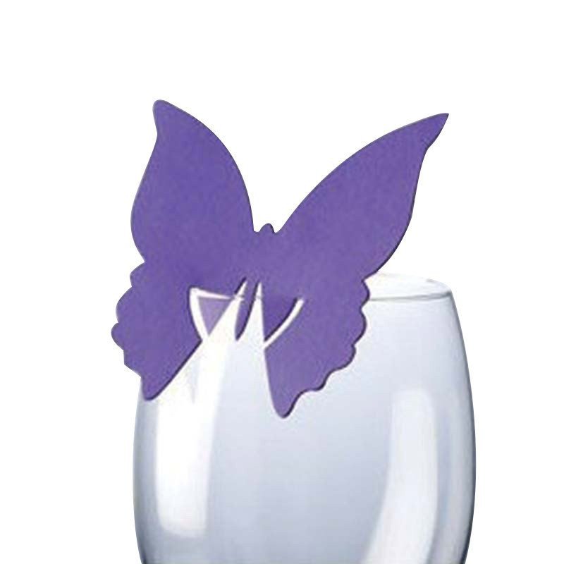 Marque place papillon violet (x10)