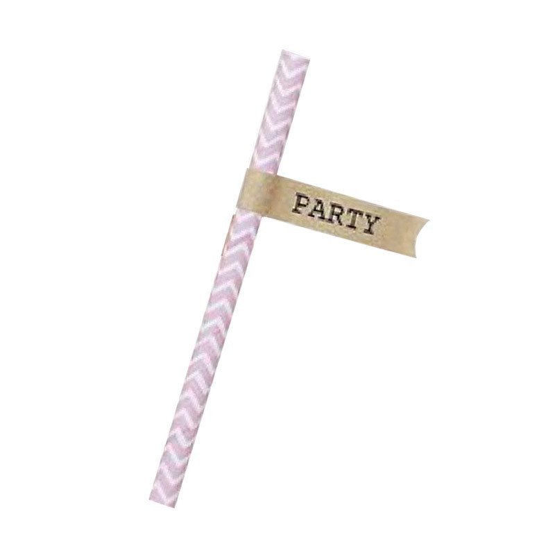 Étiquettes "Party" pour paille (x20)