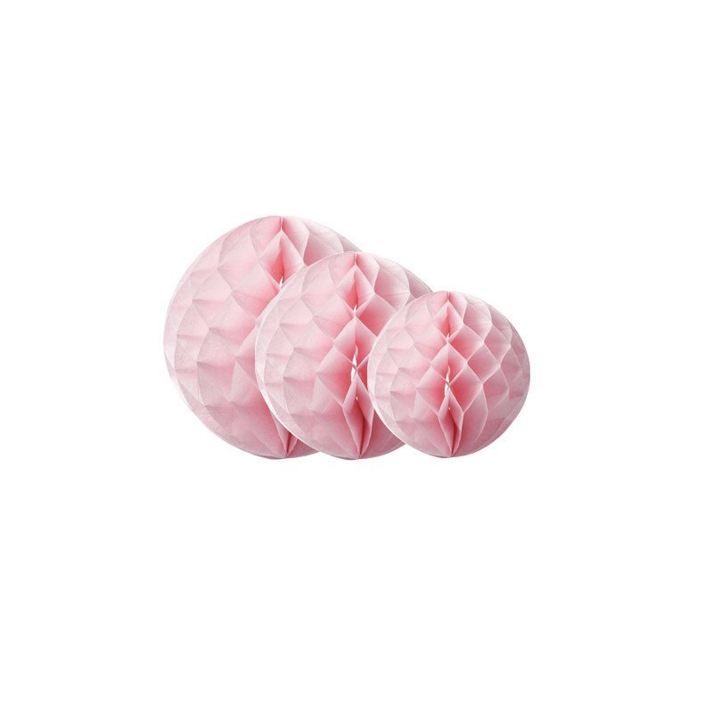 Boules alvéolées rose (x3)