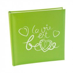 Livre d'or  "La vie est belle" Vert