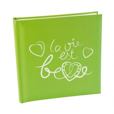 Livre d'or  "La vie est belle" Vert