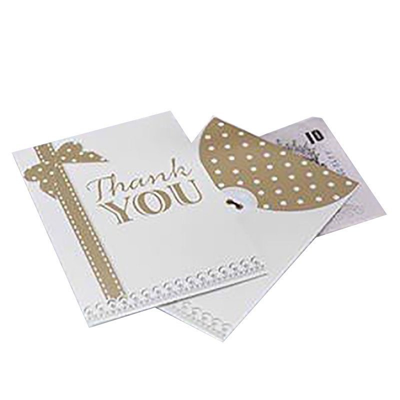 Enveloppe Vintage "thank you" or (x10)