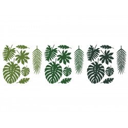 Mélange de feuilles tropicales (x21)