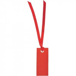 Marque place rectangle ruban rouge (x12)