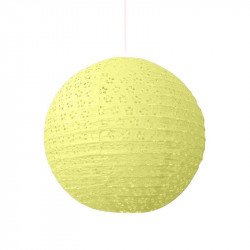 Lampion dentelle jaune pâle - 30 cm