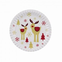 Assiettes Rudolf Le cerf - vendues par 8