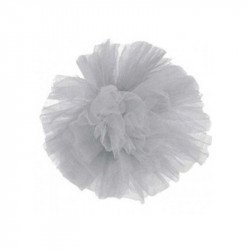 Pompons de tulle gris