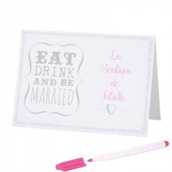 Marque-place "eat, drink and be married" (x10)