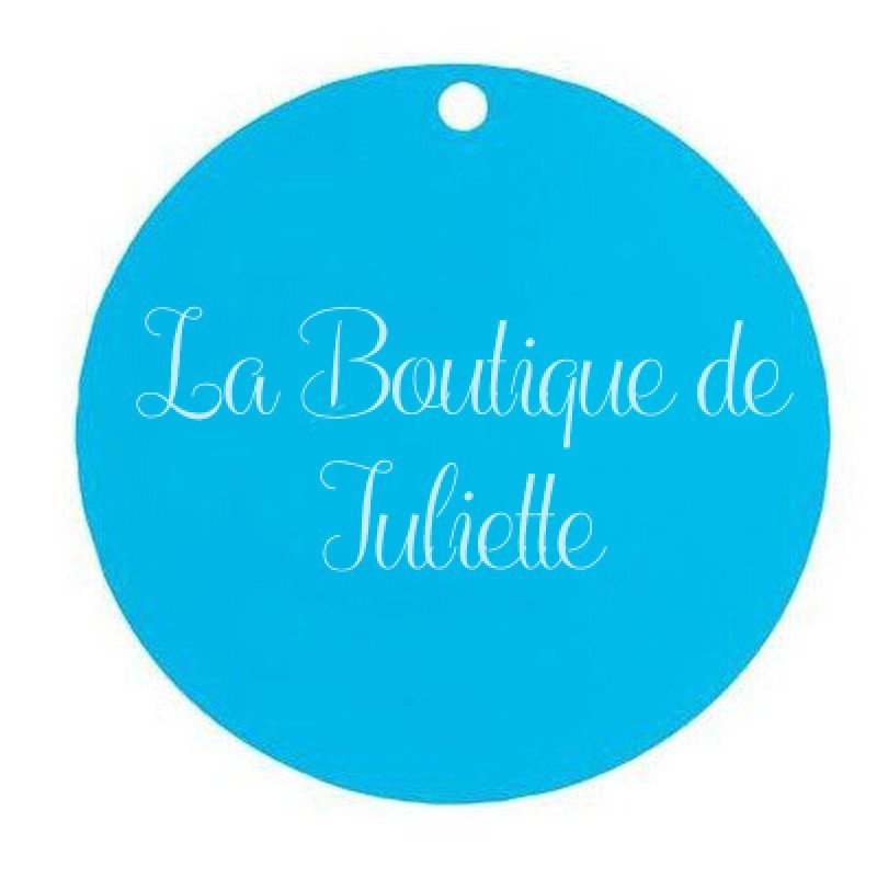 Marque place rond turquoise (x10)