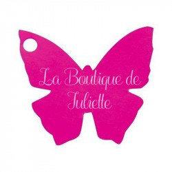 Marque place en papillon Fuchsia (x10)