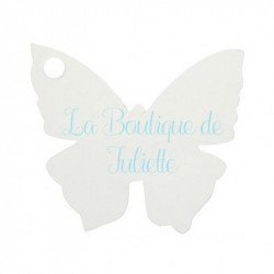 Marque place en papillon Blanc (x10)