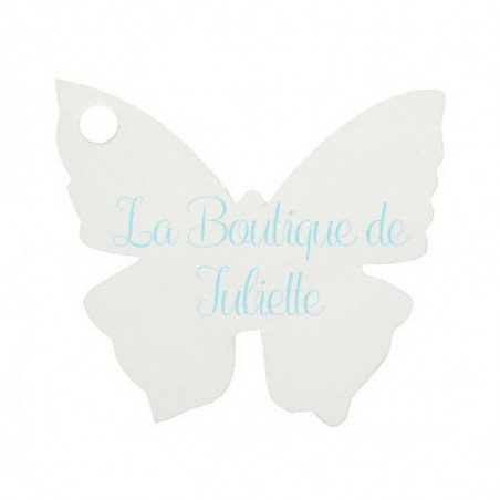 Marque place en papillon Blanc (x10)