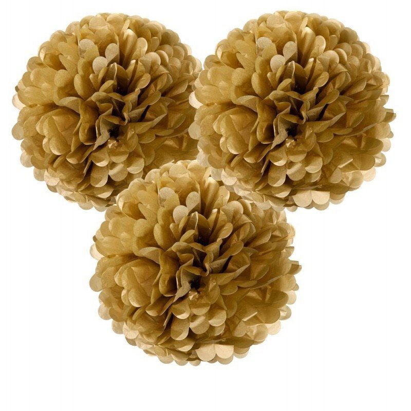 Pompons or (x3)