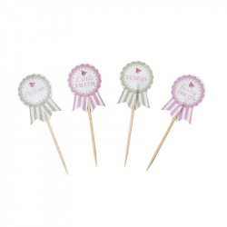 Pick à cupcakes Vintage Lilas (x20)