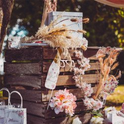 Guirlande de fleurs de cerisier rose