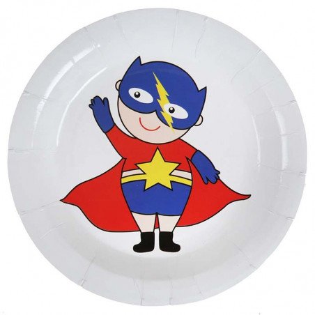 Assiette Super Héros boy (x10)