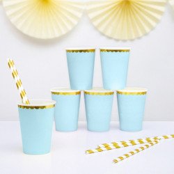 Gobelets pastel bleu (x6)