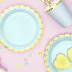 Assiettes pastel menthe (x8)