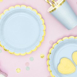 Assiettes pastel bleu (x8)