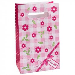 Sac cadeaux rose bonbon (x5)