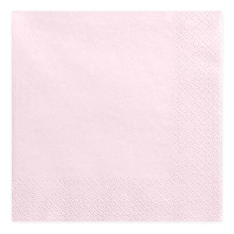 Serviettes Pastel rose (x20)