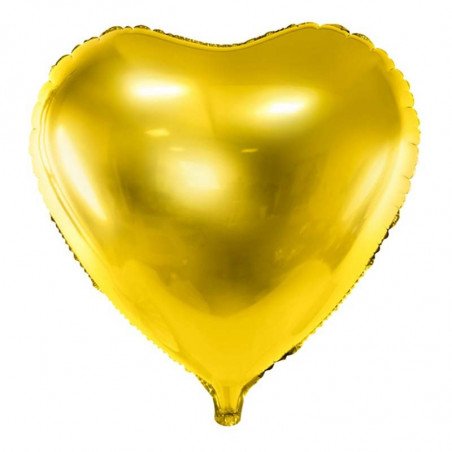 Grand ballon mylar coeur or