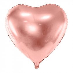 Grand ballon mylar coeur rose golg