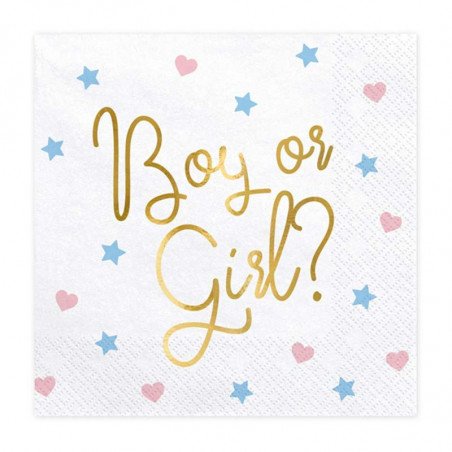 20 Serviettes "Boy or Girl"