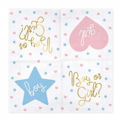 20 Serviettes "Boy or Girl"