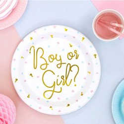 6 Assiettes "Boy or Girl"