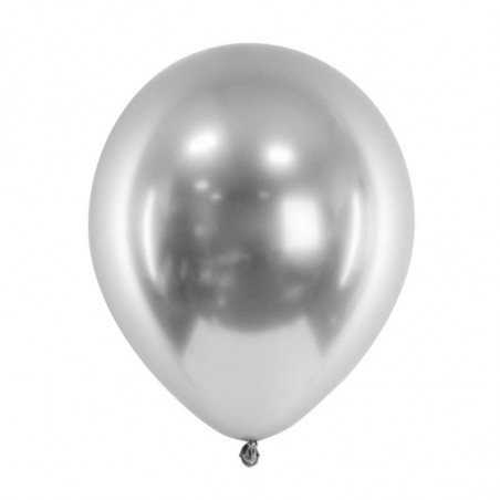 Ballons chromés - 30 cm (x3) Argent