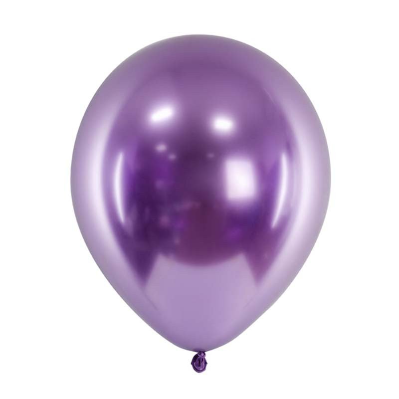 Ballons chromés - 30 cm (x3) Violet